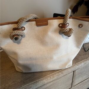 Michael Kors Cream and Tan Women's Bag